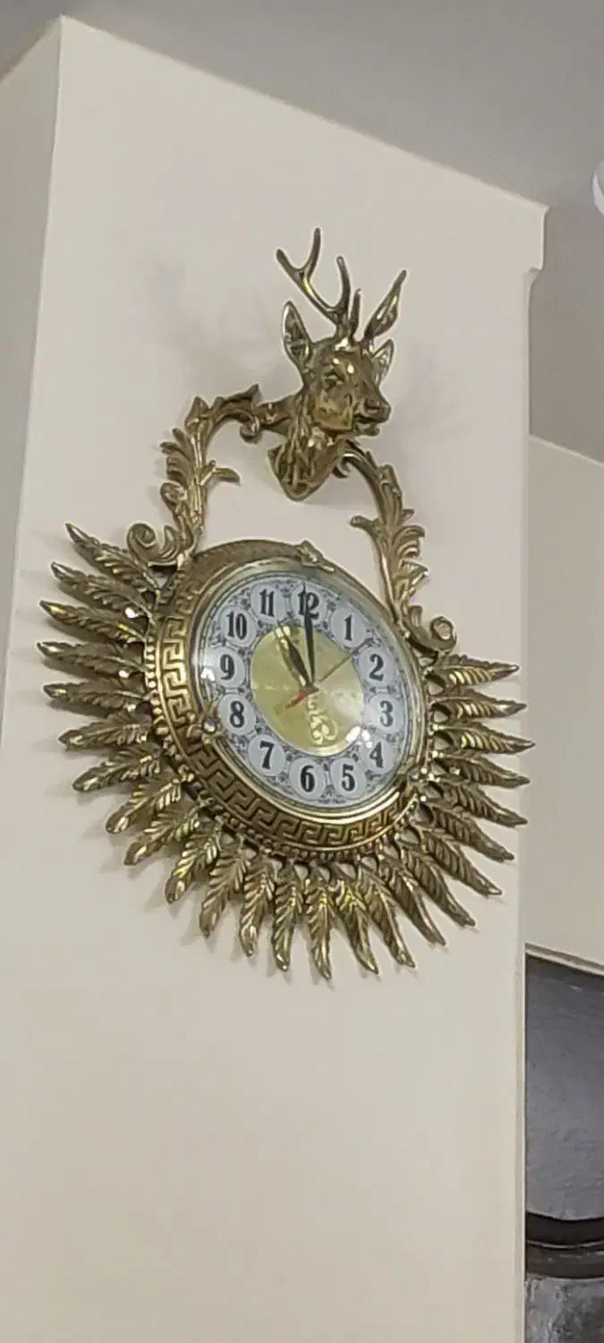 ساعت دیواری تمام برنج|ساعت دیواری و تزئینی|نسیم‌شهر, |دیوار