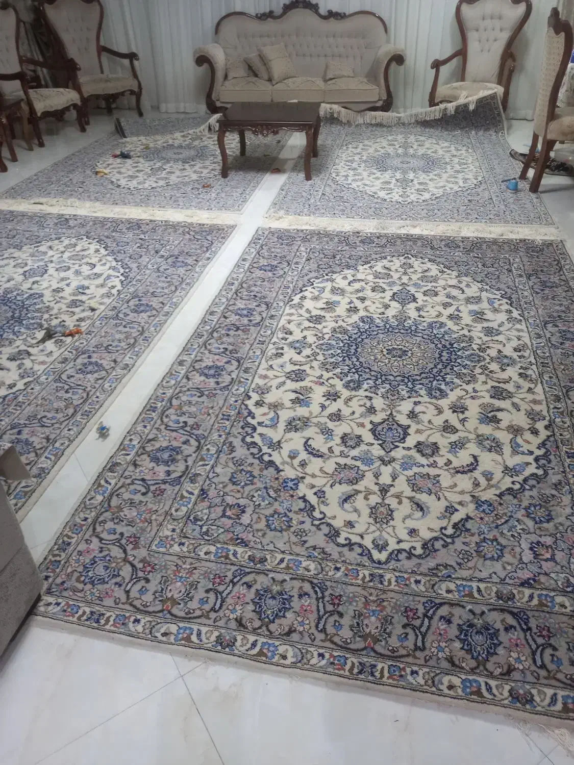 چهار عدد فرش دسبافت ۶ متری اردکان یزد|فرش|اراک, |دیوار