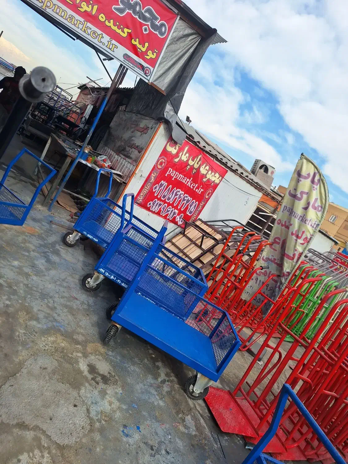 گاری چرخ بزرگ چهار چرخ دستی حمل بار (چرخ بزرگ)|ابزارآلات|تهران, میدان میوه و تره‌بار مرکزی|دیوار