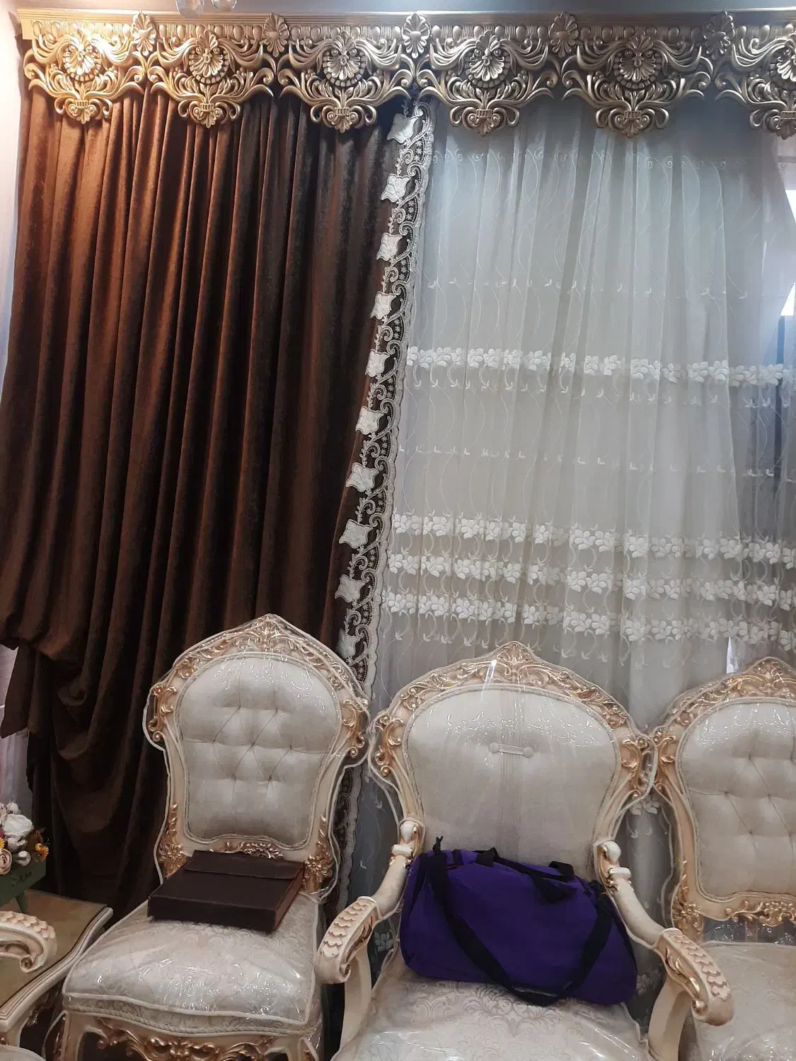 پرده حریر و مخمل|پرده، رانر، رومیزی|سیرجان, |دیوار