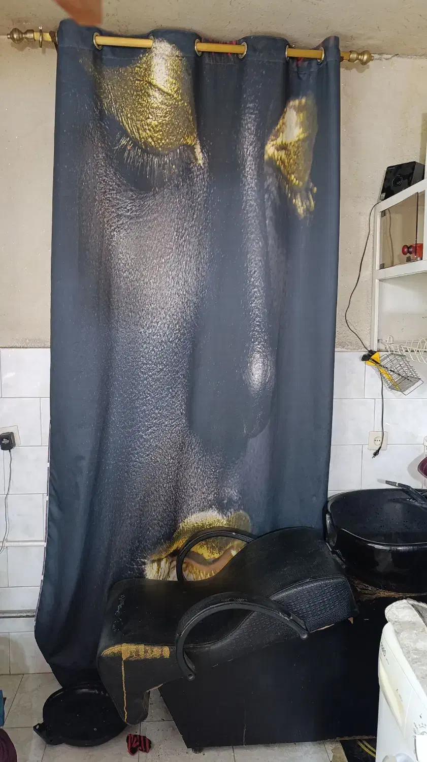 پرده پانچی هازان قابل شستشو درحدنو|پرده، رانر، رومیزی|میاندوآب, |دیوار