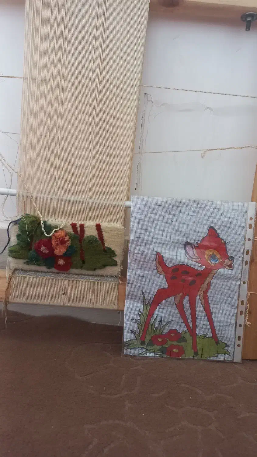 دار قالی نیمه بافته|تابلو فرش|فولادشهر, A3|دیوار