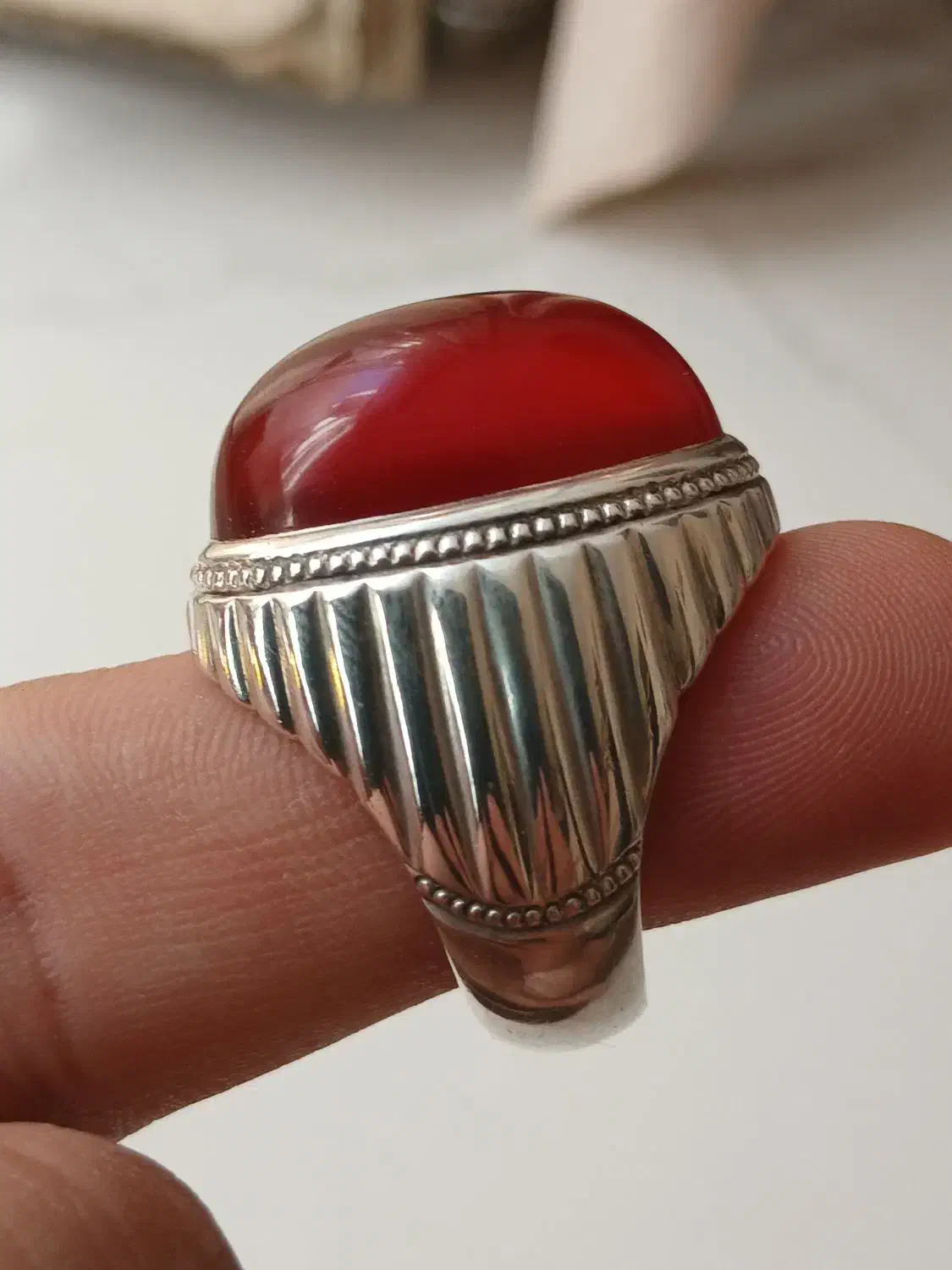 انگشتر فدیوم مهدی جدی عقیق سرخ|جواهرات|تهران, بازار|دیوار