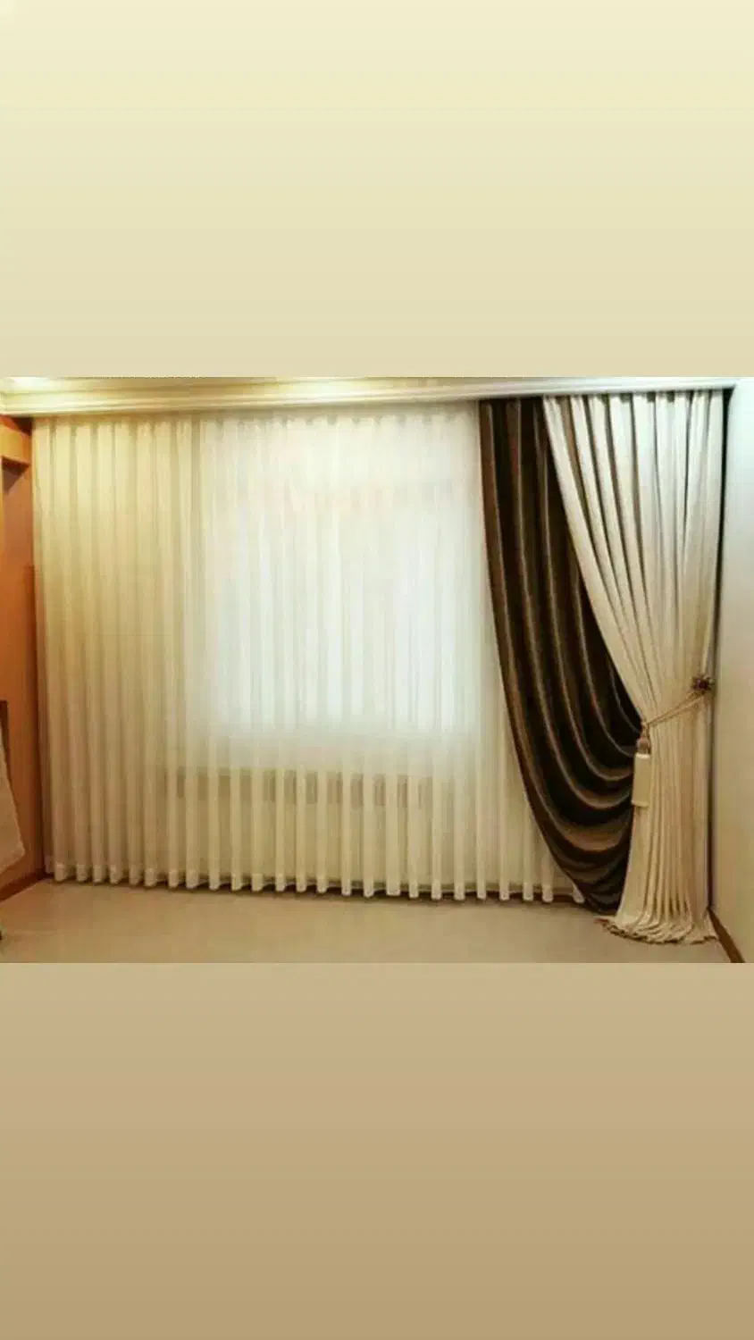 پرده آماده نصب همراه چوب پرده سفارش شستشو نصاب|پرده، رانر، رومیزی|مشهد, رضاشهر|دیوار