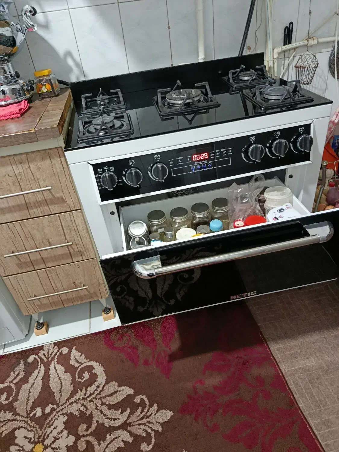 اجاق گاز  شیشه ای طرح فر کاملا سالم در حد نو|اجاق گاز و لوازم برقی پخت‌وپز|قدس, شهر‌قدس|دیوار