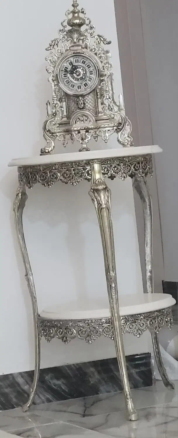 ست میز و ساعت برنز|ساعت دیواری و تزئینی|کرمانشاه, |دیوار