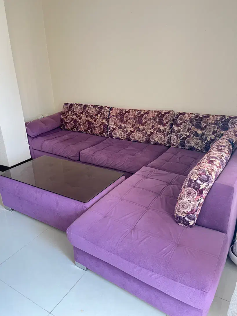 مبل  ال ۷ نفره تخت خوابشو و ۶ عدد صندلی غذاخوری|مبلمان خانگی و میز عسلی|کیش, |دیوار