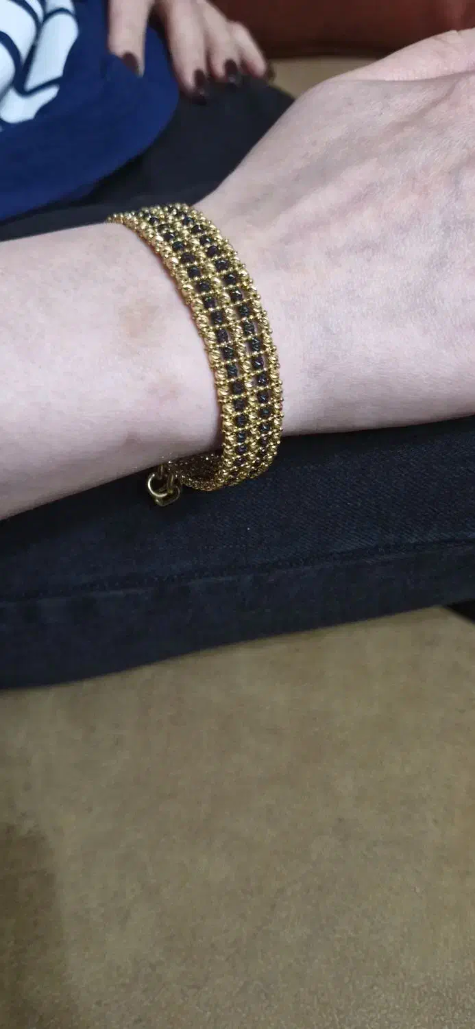 دستبند سیاه قلم نرخ تابلو و۵ درصد وزن ۲۷ و نیم گرم|جواهرات|مشهد, شهید بهشتی|دیوار