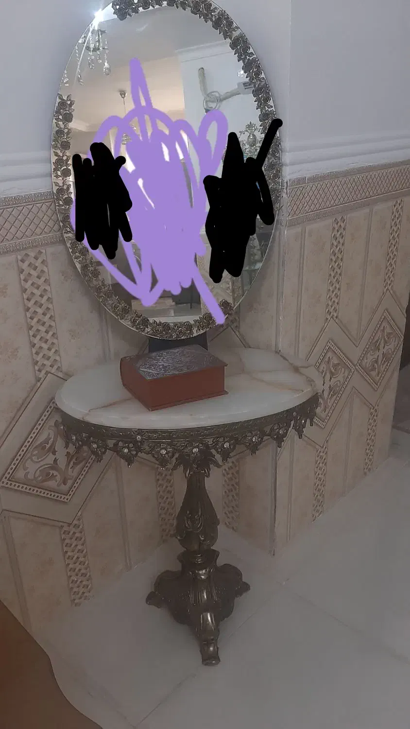 میزسنگی|آینه|چابهار, |دیوار