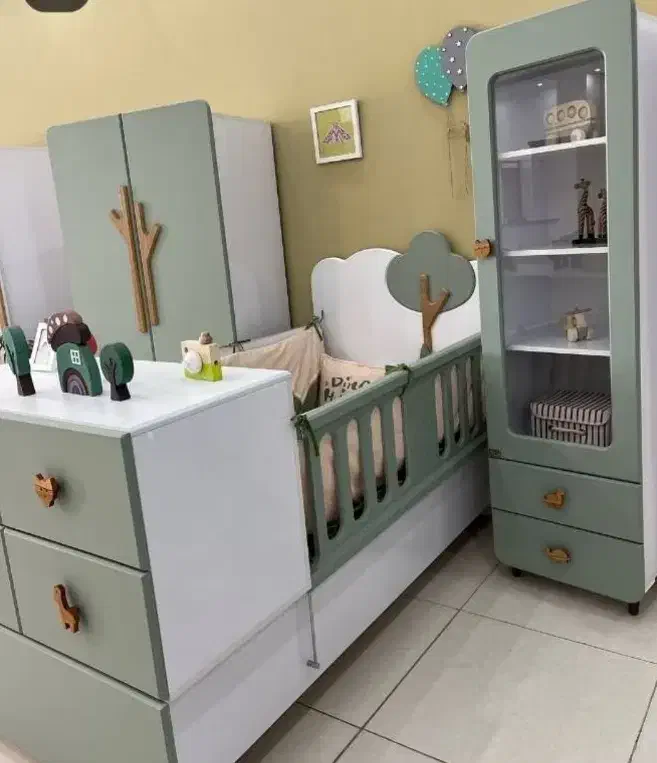 سرویس تخت و کمد نوزاد مدل شاخک سرویس کودک شاخک|تخت و سرویس خواب|کرمانشاه, |دیوار