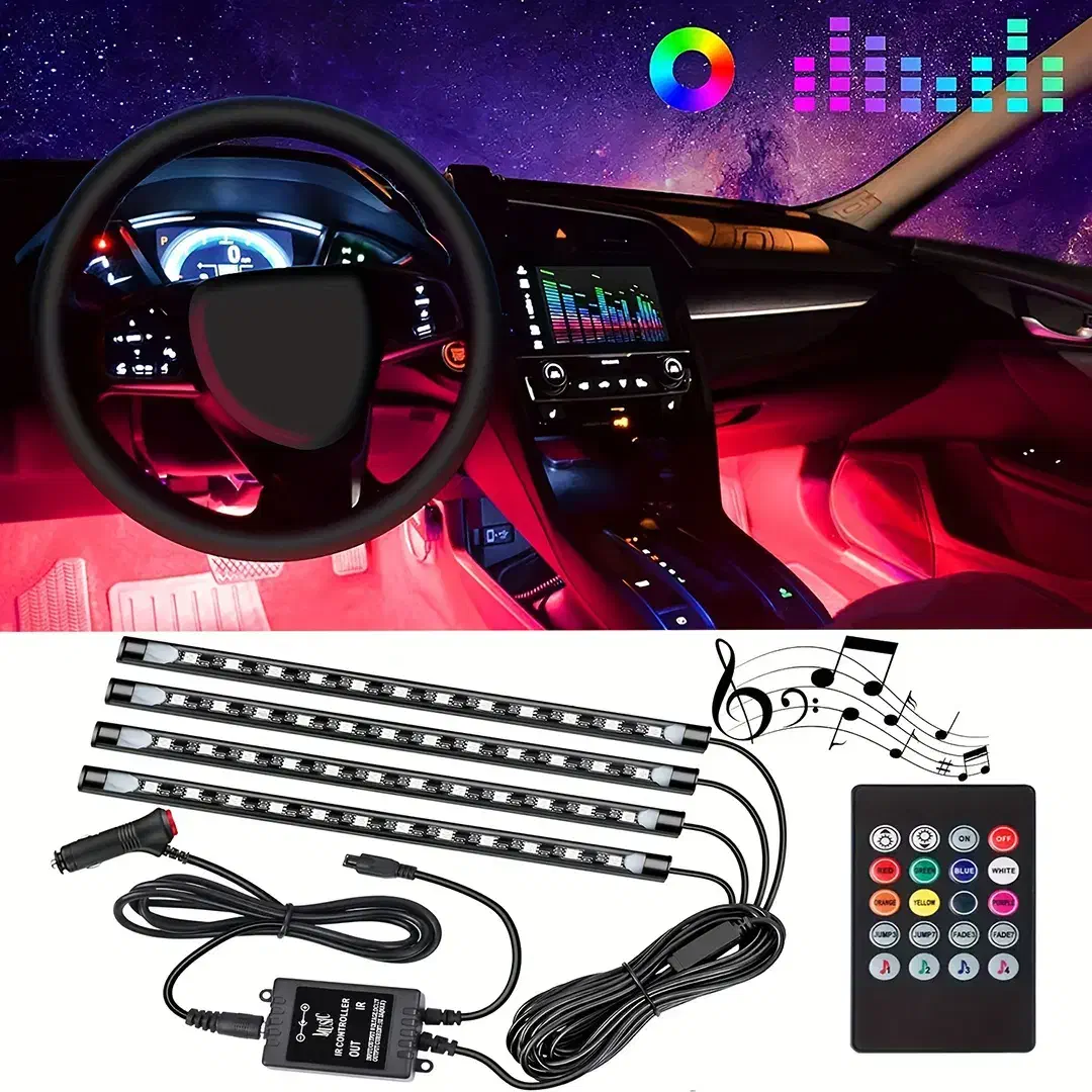 ریسه نورپردازی داخل خودرو RGB حساس به صدا|قطعات یدکی و لوازم جانبی|تهران, نیلوفر|دیوار