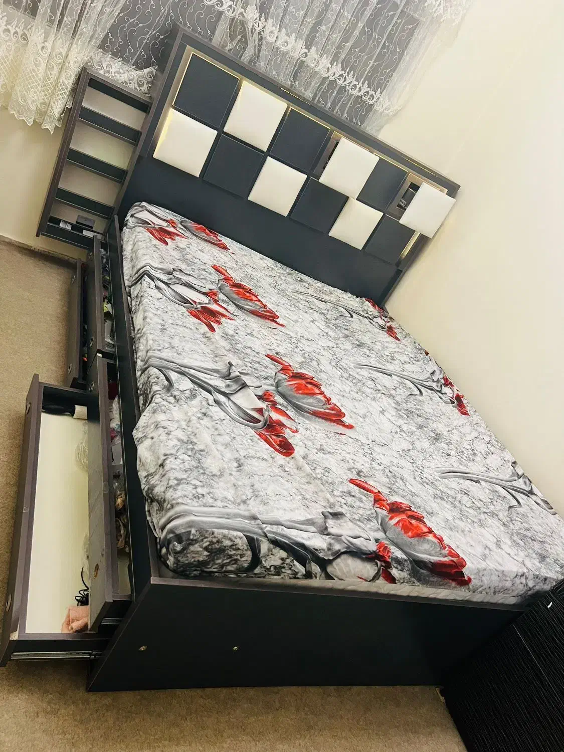 تخت دونفره سفارشی با تشک رویال|تخت و سرویس خواب|تهران, آشتیانی|دیوار