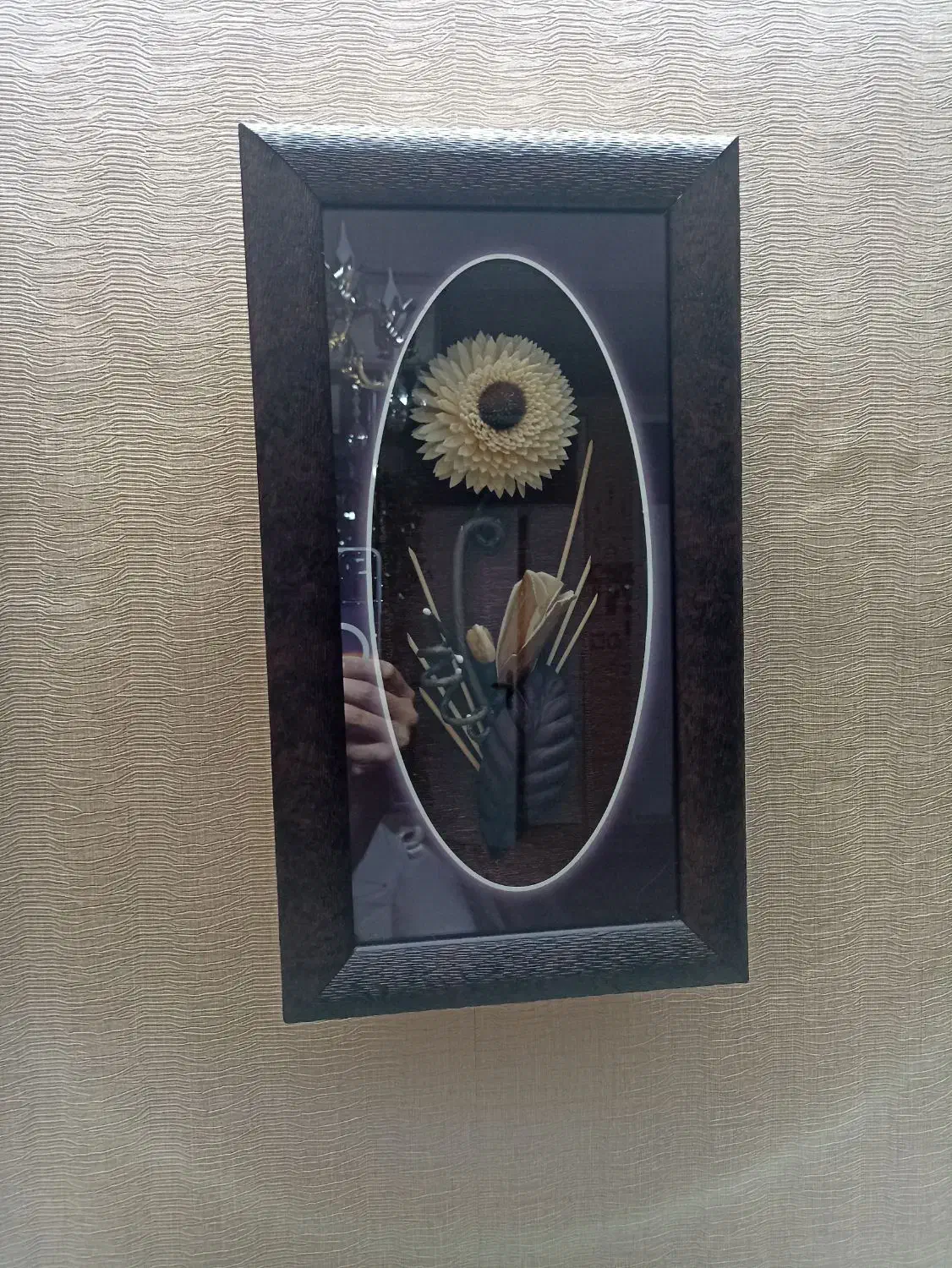 قاب طرح گل کاردست|صنایع دستی و سایر لوازم تزئینی|تهران, زرکش|دیوار