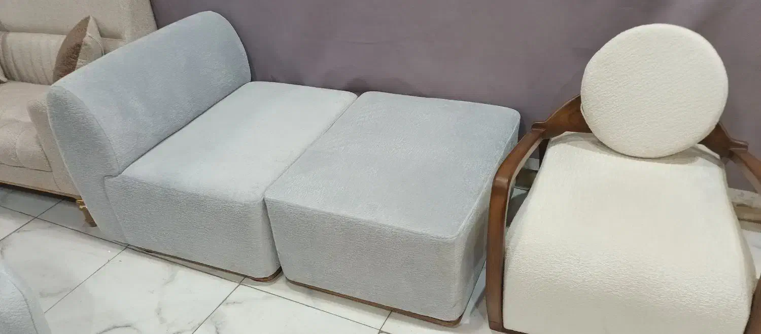 مبل راحتی تدی ست ۹ نفره + جلومبلی و عسلی|مبلمان خانگی و میز عسلی|خمینیشهر, |دیوار