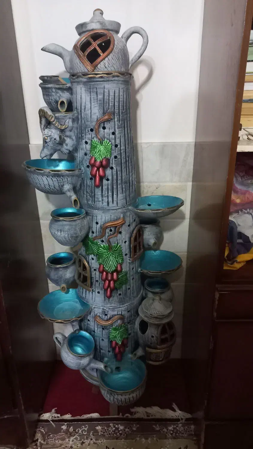 آبنما|مجسمه، تندیس، ماکت|قم, شاه ابراهیم|دیوار