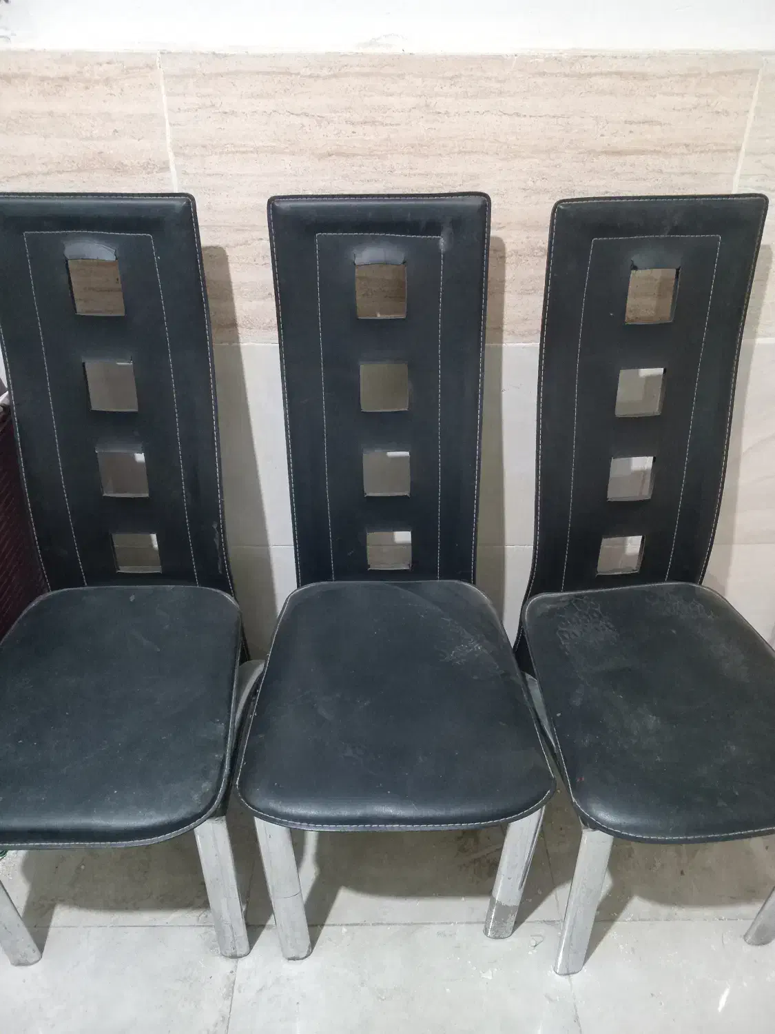 صندلی چهارپایه فلزی|صندلی و نیمکت|ورامین, ورامین|دیوار