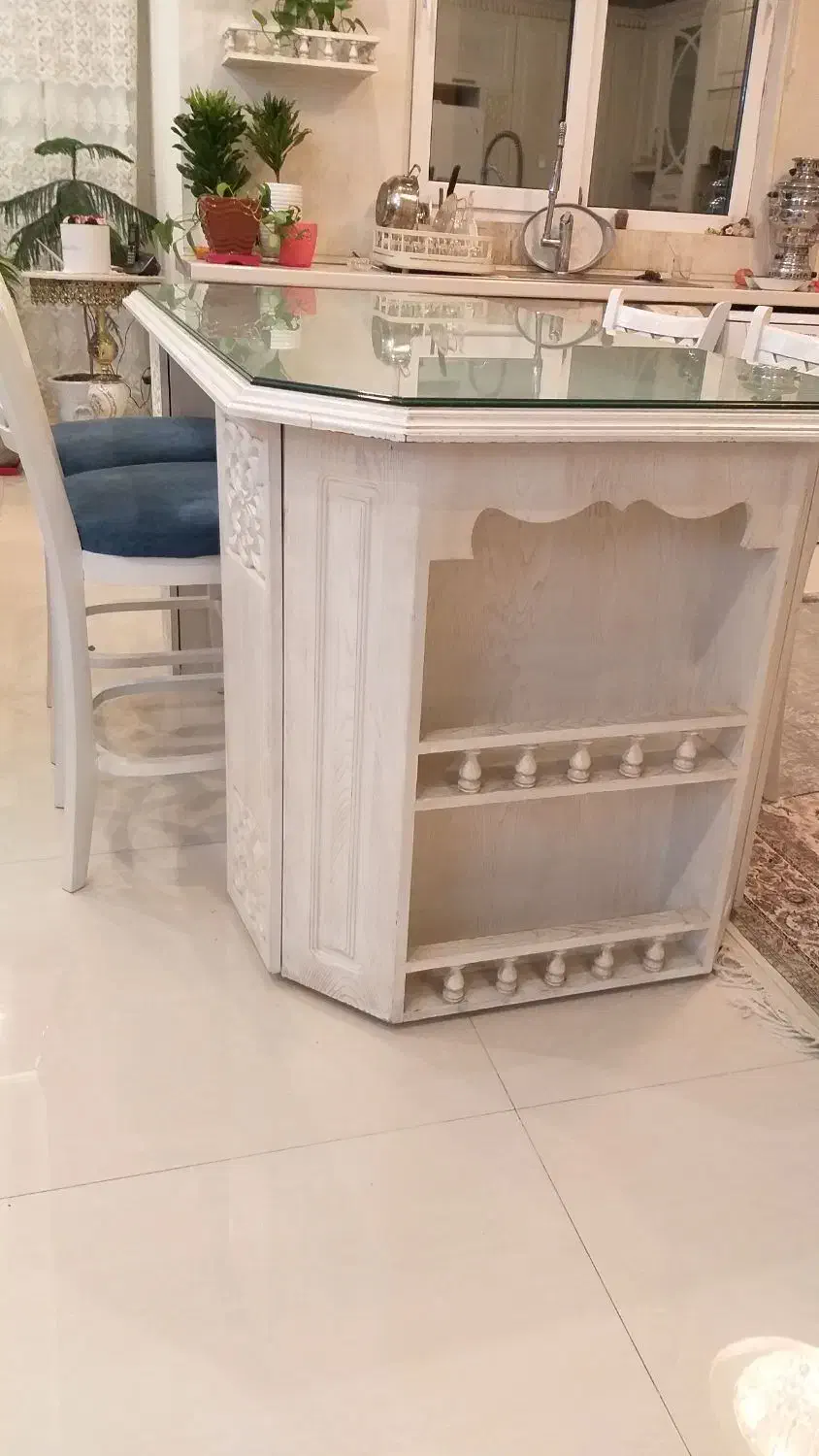 میز جزیره چوبی زیبای آشپزخانه و صندلی اپن|میز و صندلی غذاخوری|مشهد, رضاشهر|دیوار