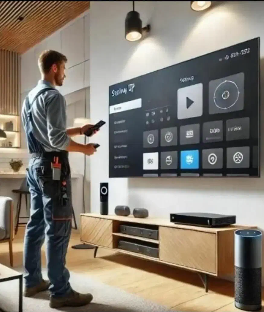 نصب آنتن ثابت وگردون تلویویزن مرکزی|خدمات پیشه و مهارت|اهواز, گلستان|دیوار