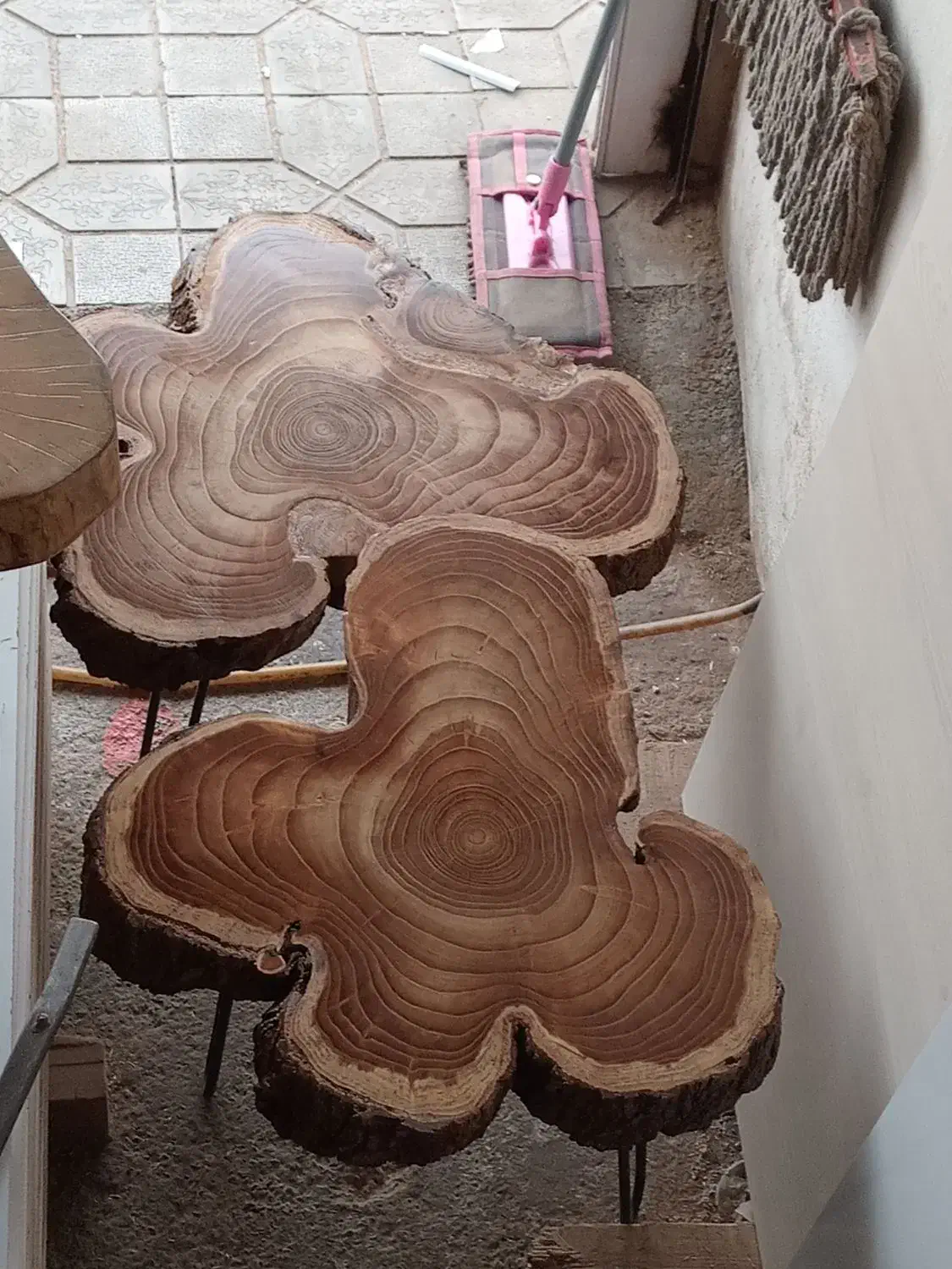 میز اسلب روستیک رزینی|میز و صندلی غذاخوری|محمودآباد, |دیوار