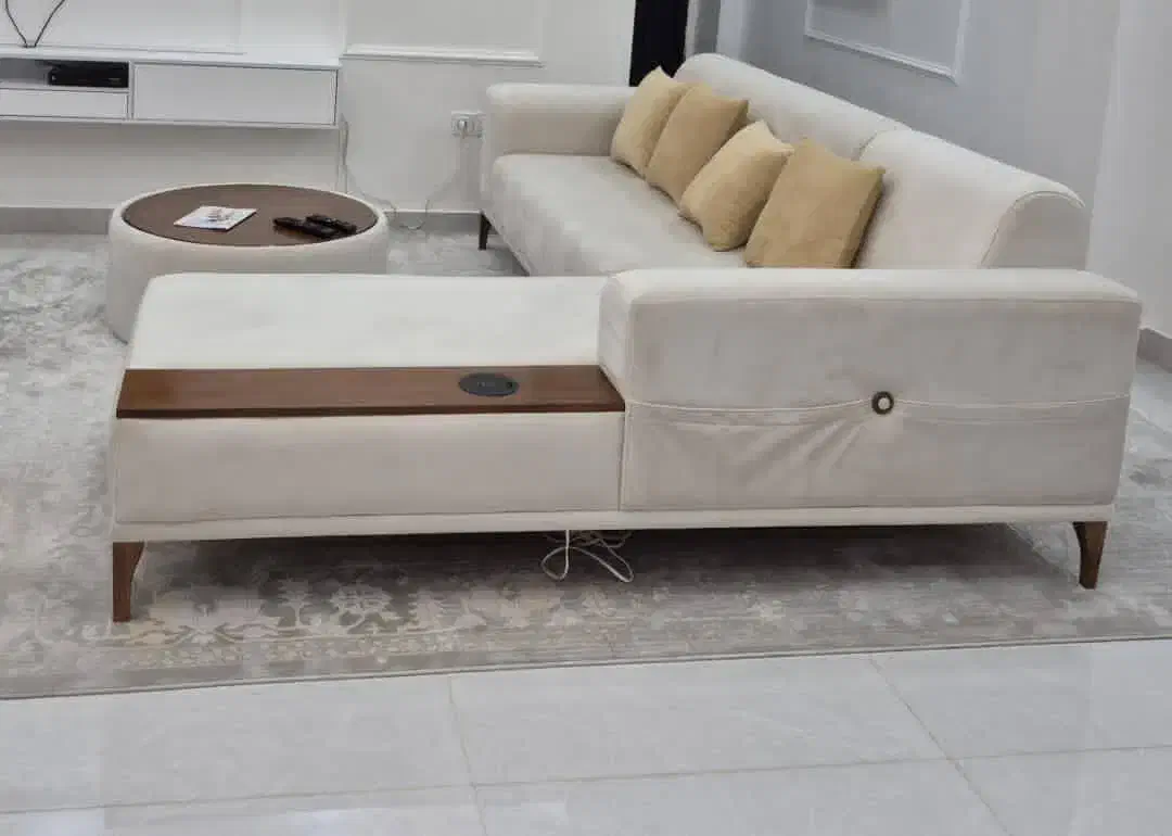 مبل ال بسیار نو همراه میز|مبلمان خانگی و میز عسلی|دزفول, |دیوار