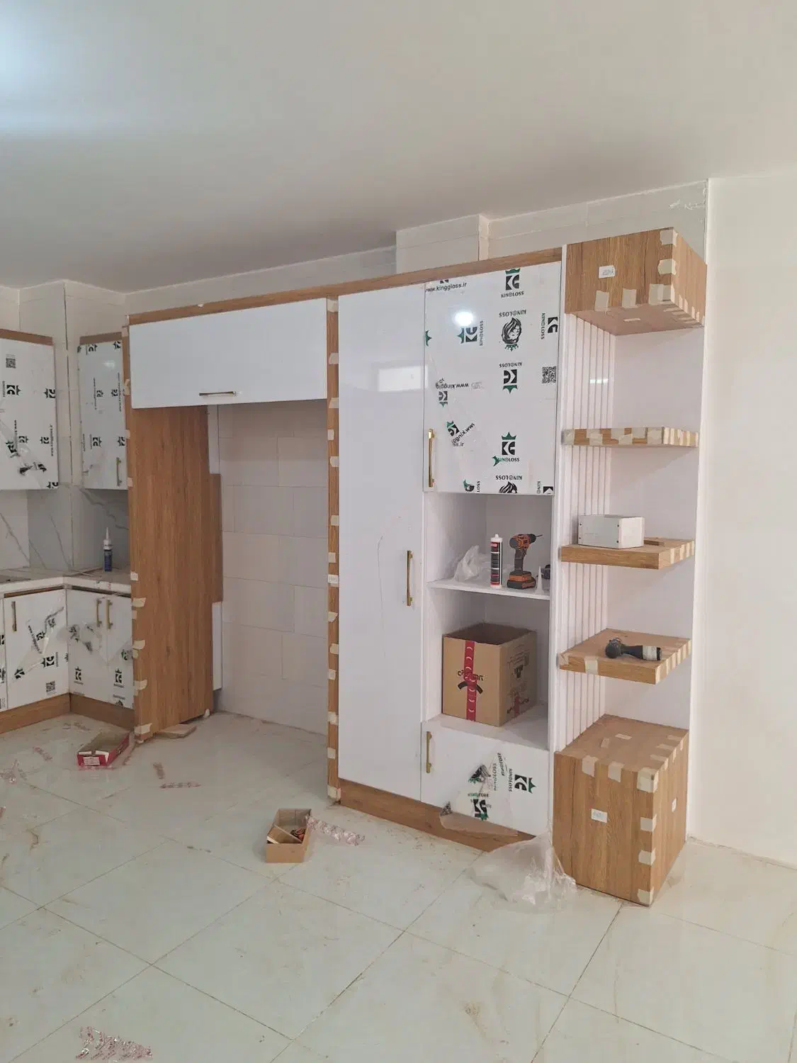 طراحی و فروش کابینت پلی گلاس روکش آلمان درجه یک|مصالح و تجهیزات ساختمان|فارسان, |دیوار