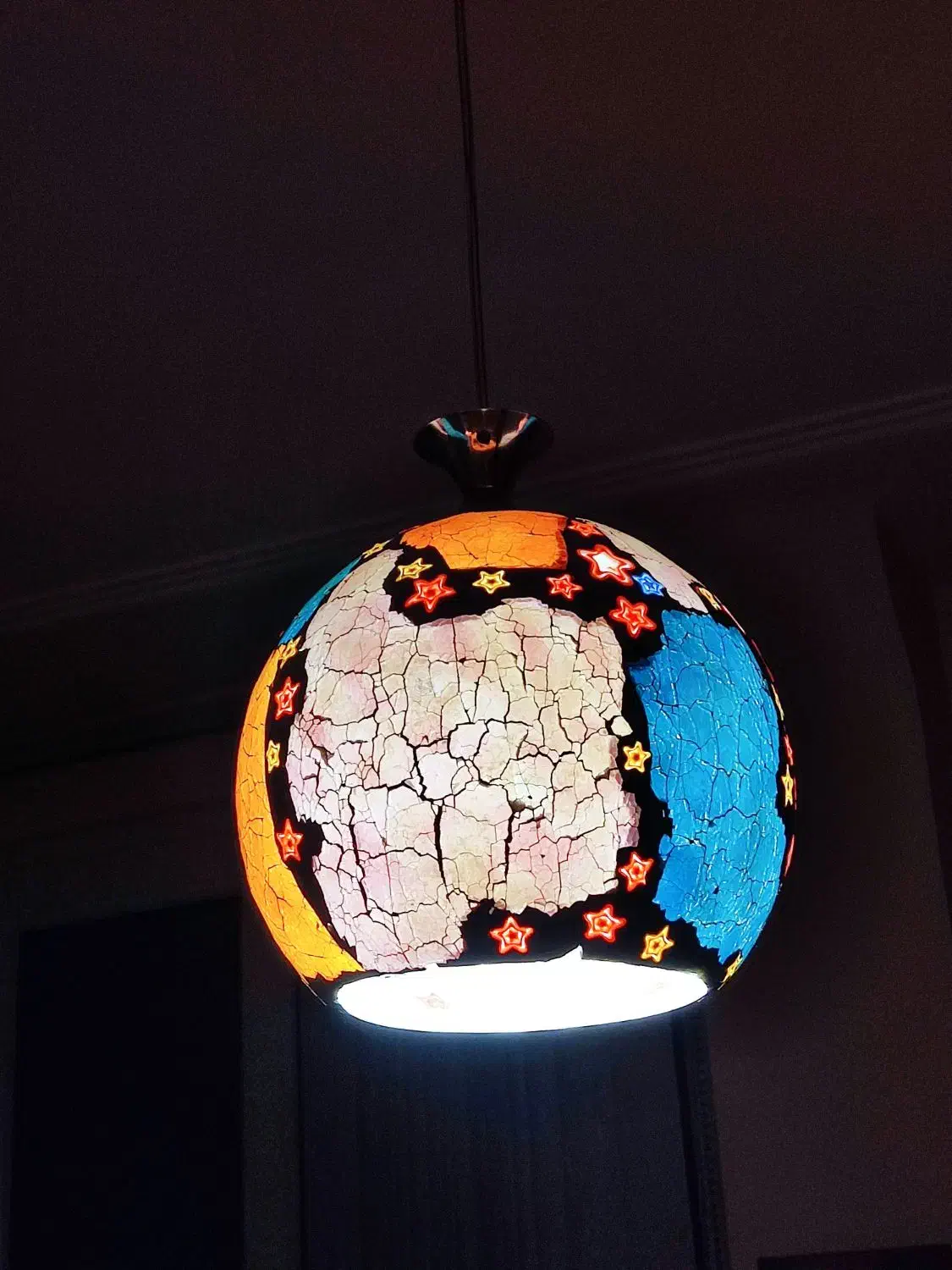 لوستر طرح چوب و رنگی|لوستر و چراغ آویز|بجنورد, |دیوار