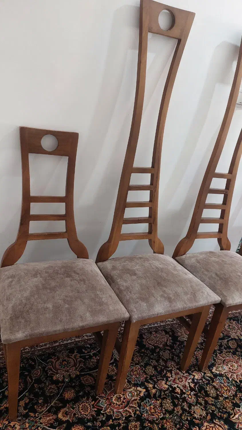 صندلی چوبی|میز و صندلی غذاخوری|نمین, |دیوار