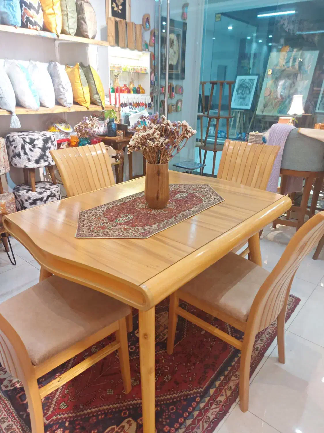 میز ناهار خوری چوبی|میز و صندلی غذاخوری|قزوین, |دیوار