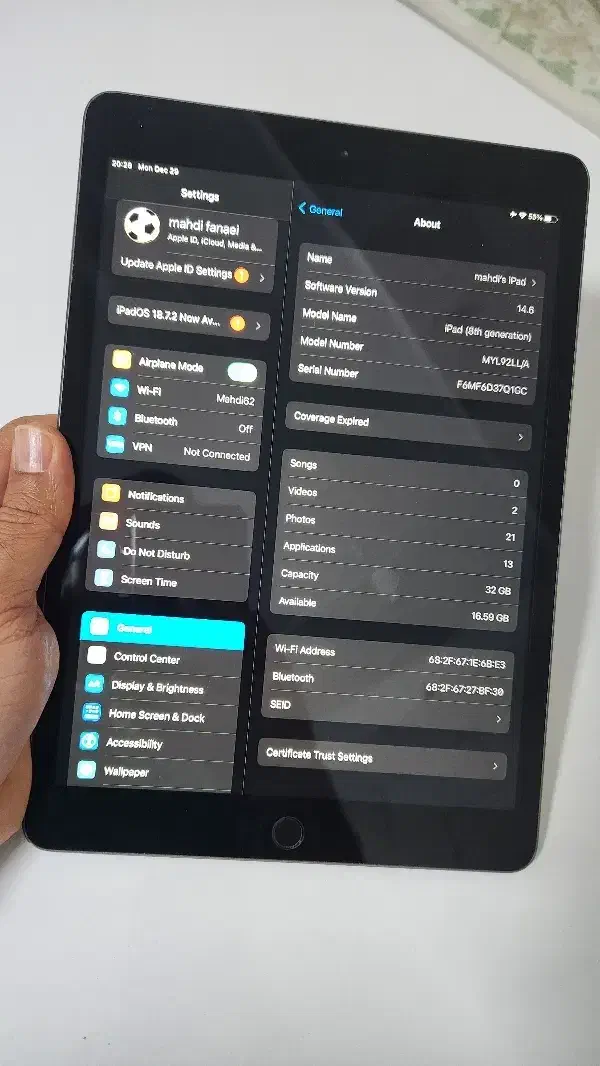 iPad 8th generation 32gig|تبلت|کرمان, |دیوار