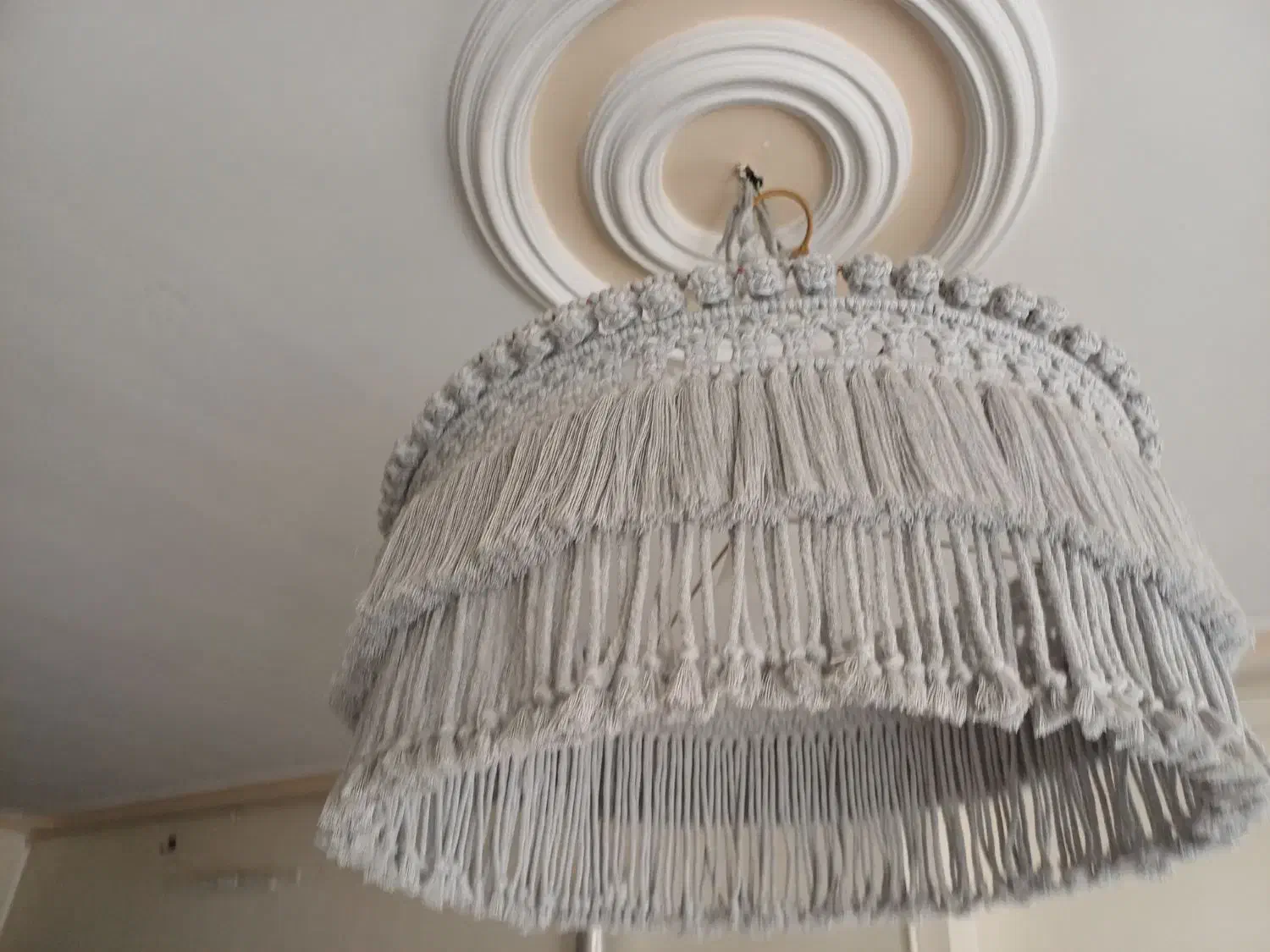 لوستر بزرگ قطر ۶۰ مکرومه|لوستر و چراغ آویز|تهران, پردیسان|دیوار