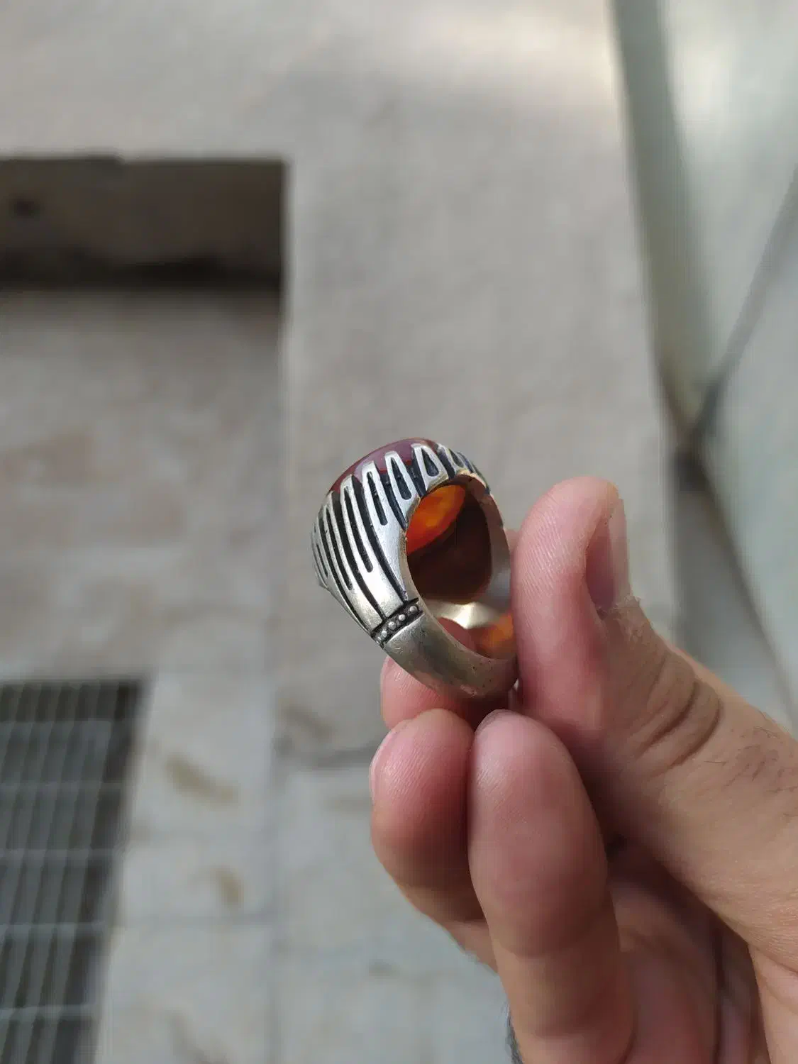 انگشتر عقیق خراسانی درشت|جواهرات|گناباد, |دیوار