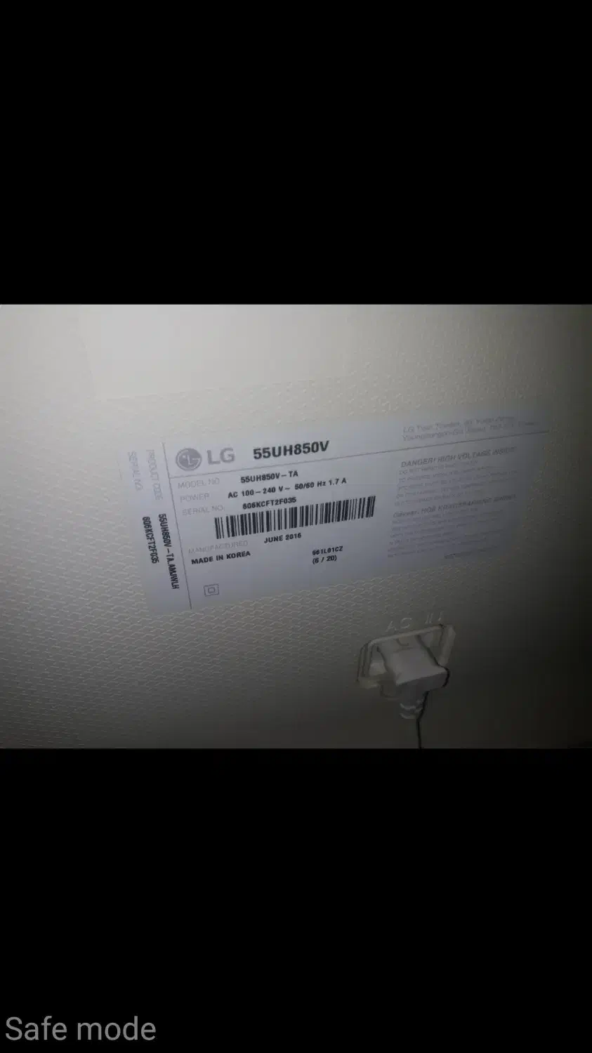 تلویزیون ال جی ۵۵ اینچ مدل uh850v|تلویزیون و پروژکتور|تهران, شهرک رضویه|دیوار
