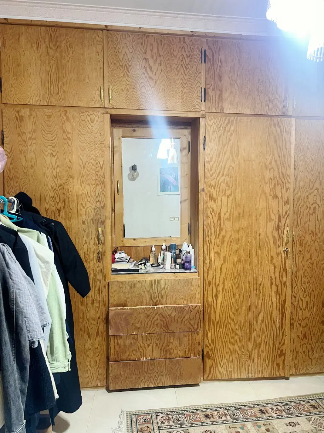 در ، کشو و صفحه های داخلی کمد دیواری چوب نراد اصل|جاکفشی، کمد، دراور|چالوس, |دیوار