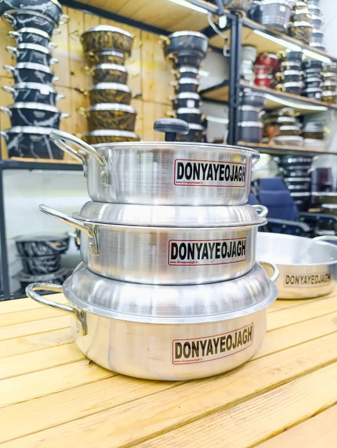 سرویس ست 3 تابه روحی همراه بادرب اونم بصورت کیلوی|ظروف پخت‌وپز|قم, علی آباد سعدگان|دیوار