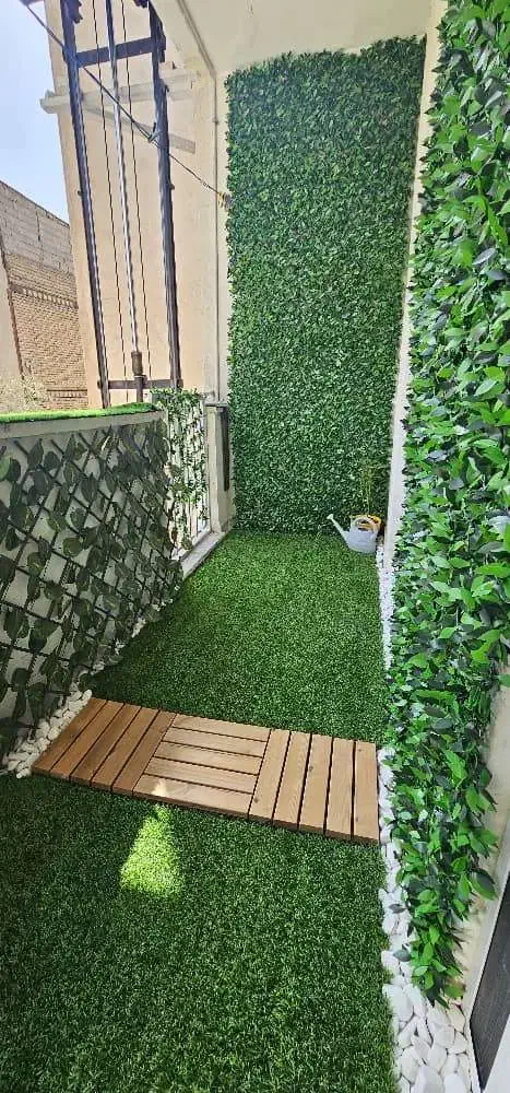 گرین وال آکاردئونی- فنس برگ آکاردئونی قابل شستشو|گل مصنوعی|تهران, نیلوفر|دیوار