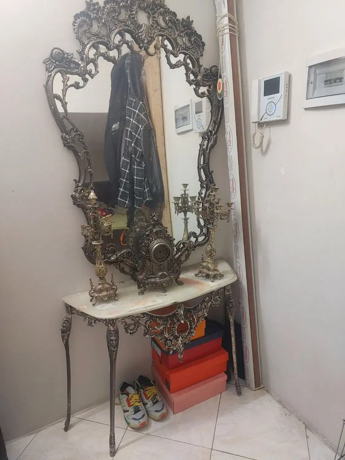 آینه شمعدان برنج قدیمی|آینه|تهران, تهرانپارس غربی|دیوار