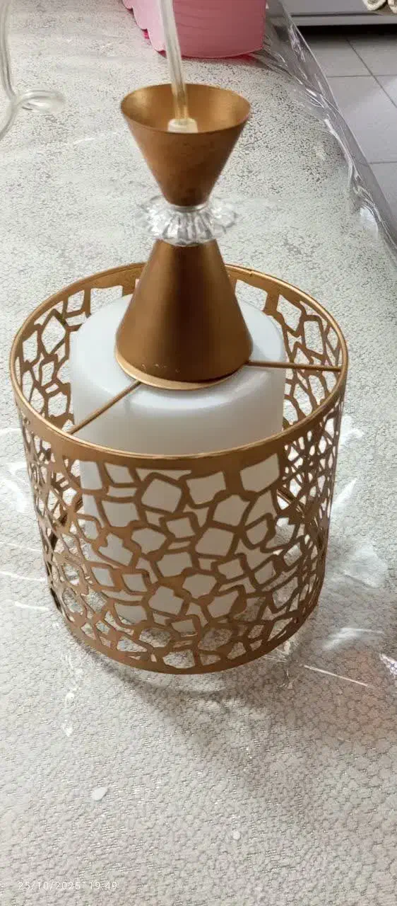 لوستر طلایی دونه ای 500|لوستر و چراغ آویز|همدان, |دیوار