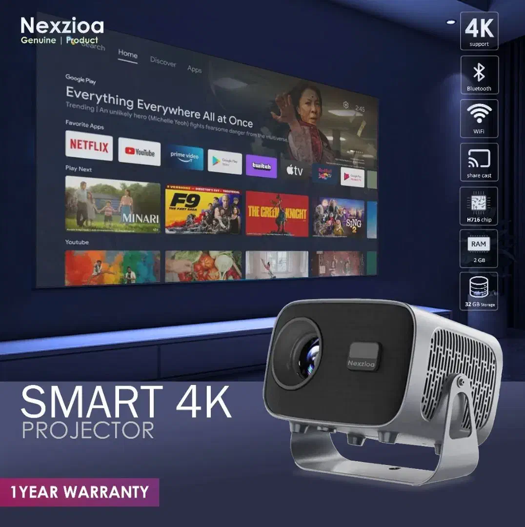 ویدیو پروژکتور Nexzioa Neo 4K اندروید|تلویزیون و پروژکتور|تهران, اوقاف|دیوار