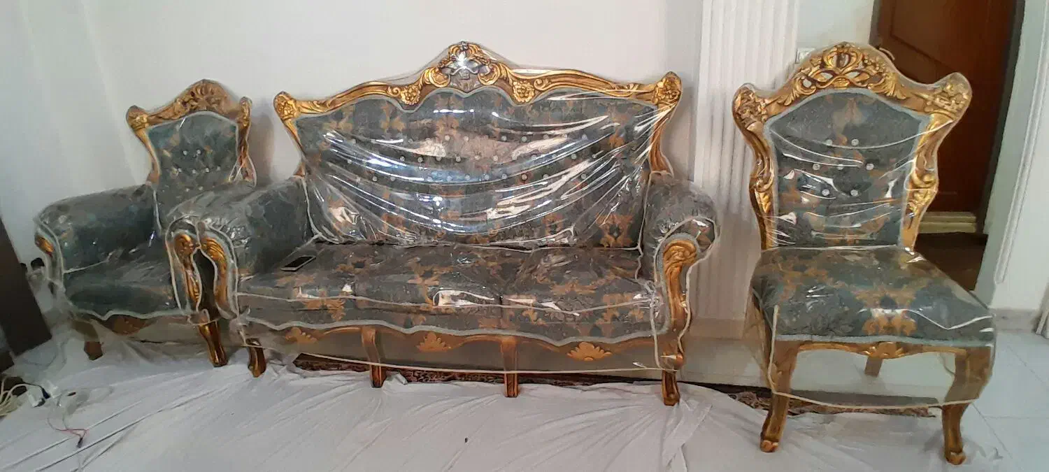 مبل ۹ نفره با جلو مبلی و عسلی|مبلمان خانگی و میز عسلی|رشت, حمیدیان|دیوار