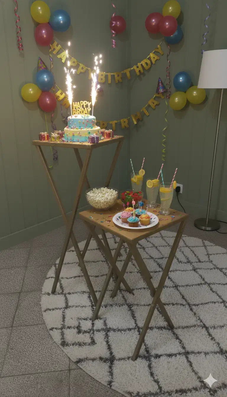 استند میز کیک میز فلزی آهن بکگراندتولد حلقه تولد|میز و صندلی غذاخوری|شاندیز, |دیوار