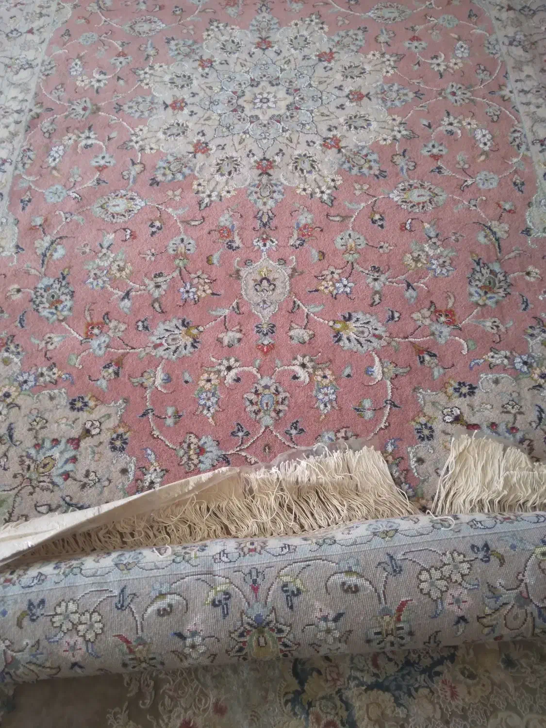 فرش کاشان پشم و ابریشم نو|فرش|کرمانشاه, |دیوار