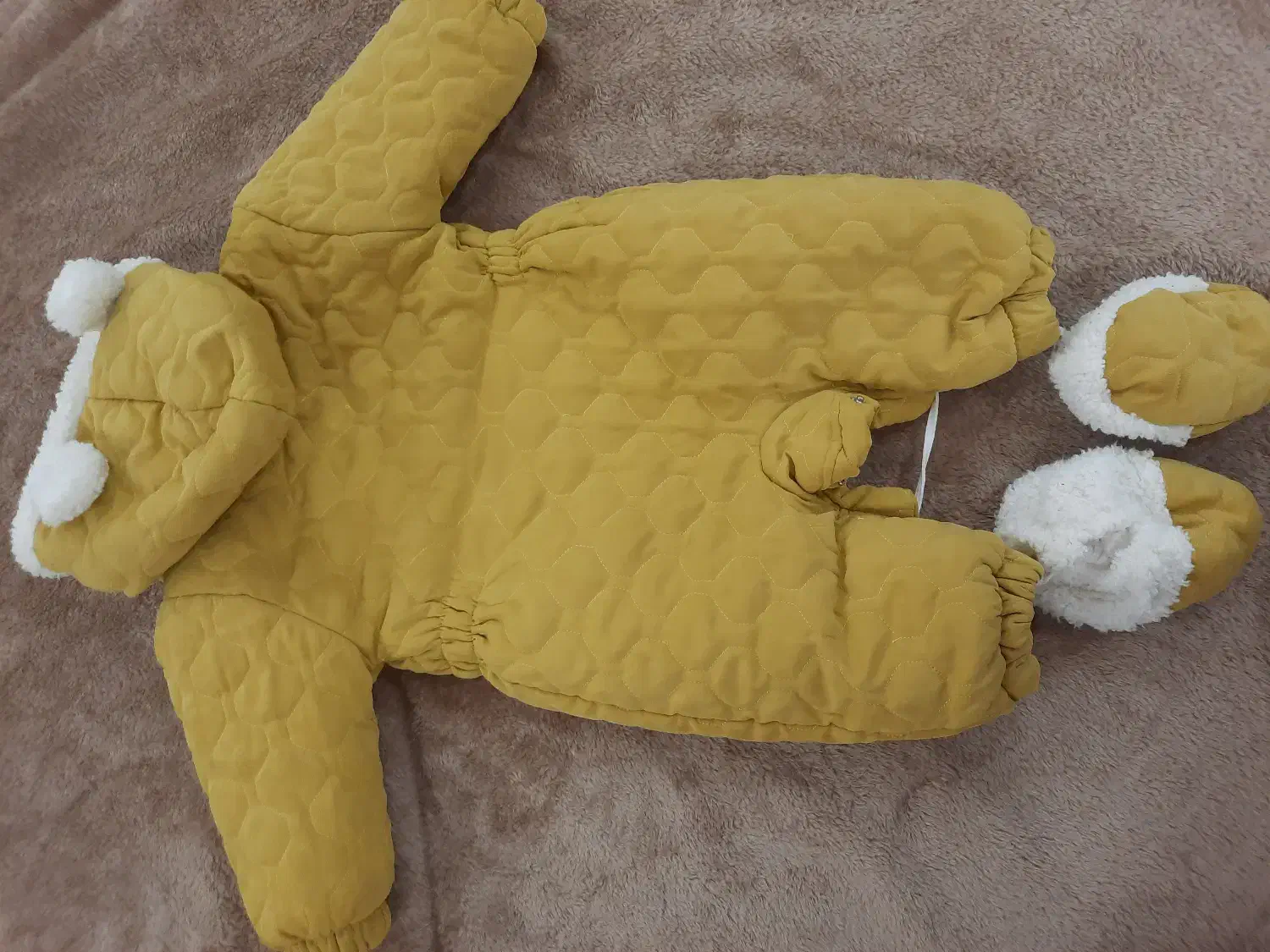 کاپشن سرهمی کرکدار ، کلاهدار با جوراب|کفش و لباس بچه|آستارا, |دیوار