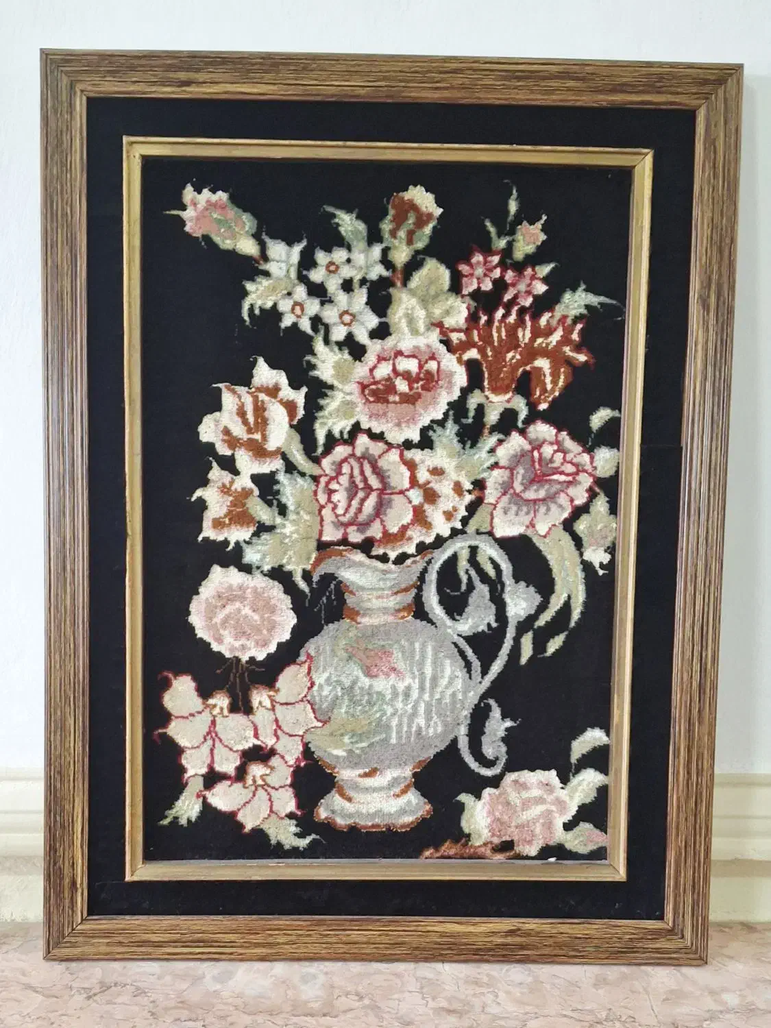 تابلودستباف گل برجسته ها ابریشم حراج کردم4ملیون|تابلو فرش|نوشهر, |دیوار