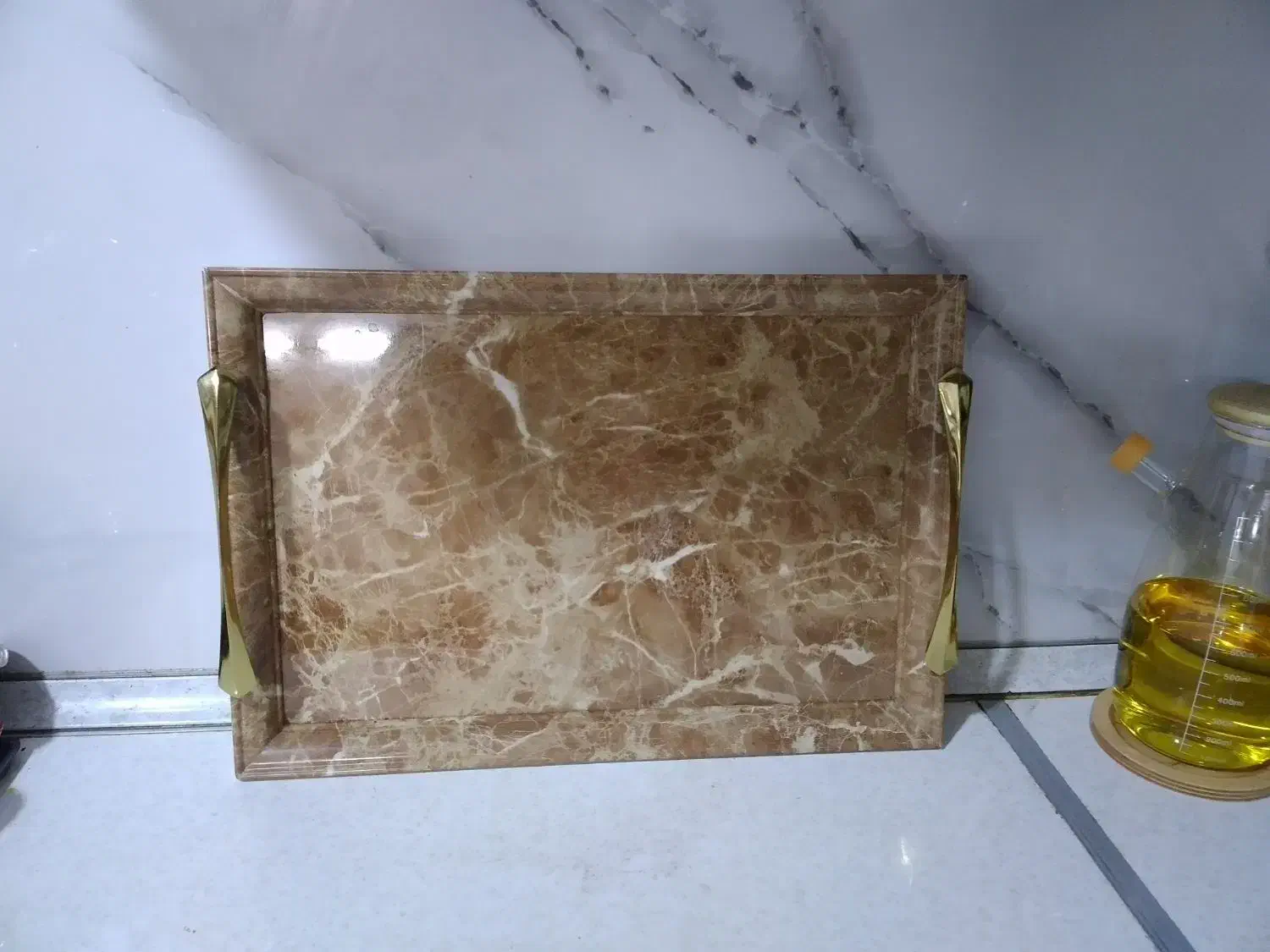 سینی چوبی مجلسی سایز بزرگ|ظروف سرو و پذیرایی|مشهد, طلاب|دیوار