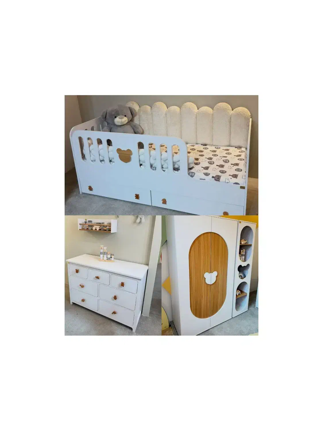 سرویس نوزاد نوجوان الماس چوب|تخت و سرویس خواب|قم, حنیف نژاد|دیوار