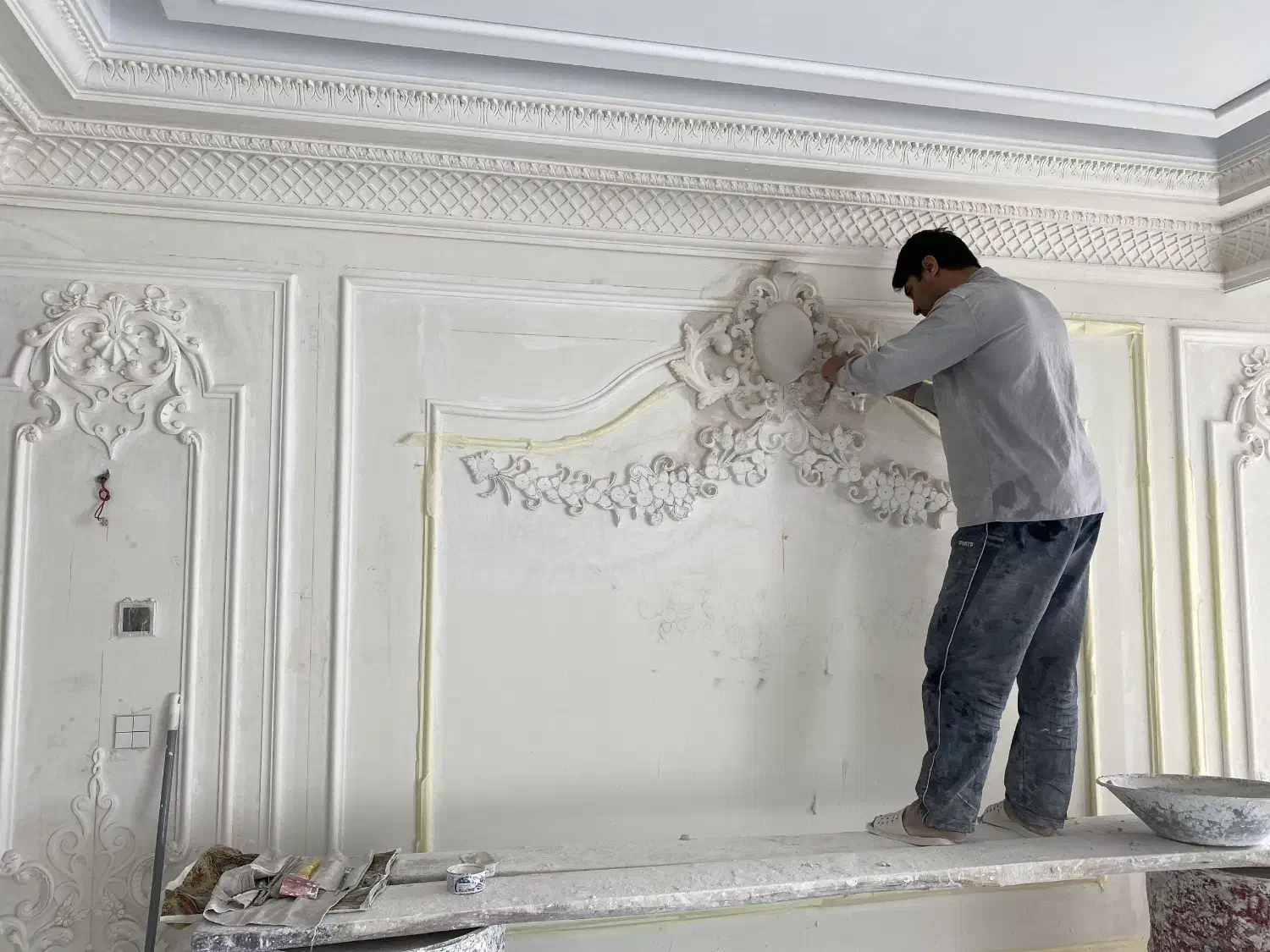 گچ گیری خاک گچ|خدمات پیشه و مهارت|مشهد, رسالت|دیوار