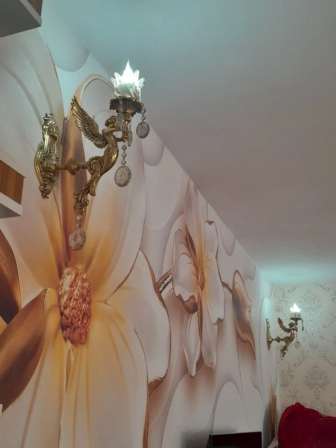 چراغ شب برنز در حد نو|چراغ خواب و آباژور|تبریز, |دیوار