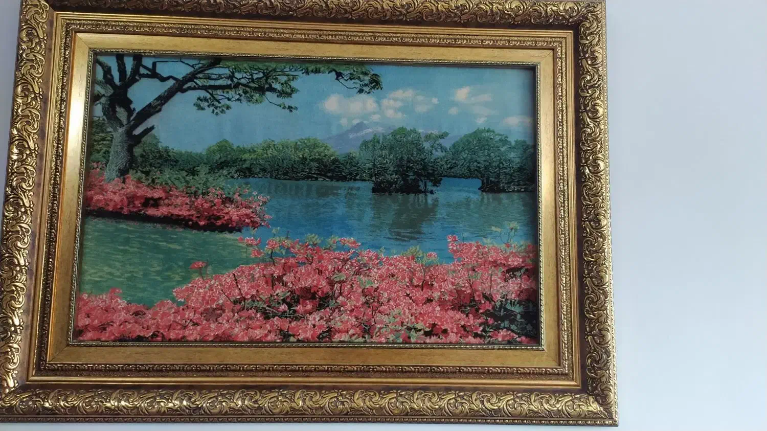 تابلو فرش دستباف تبریز رج ۶۰ منظره|تابلو فرش|اسلام‌شهر, شهرک واوان|دیوار