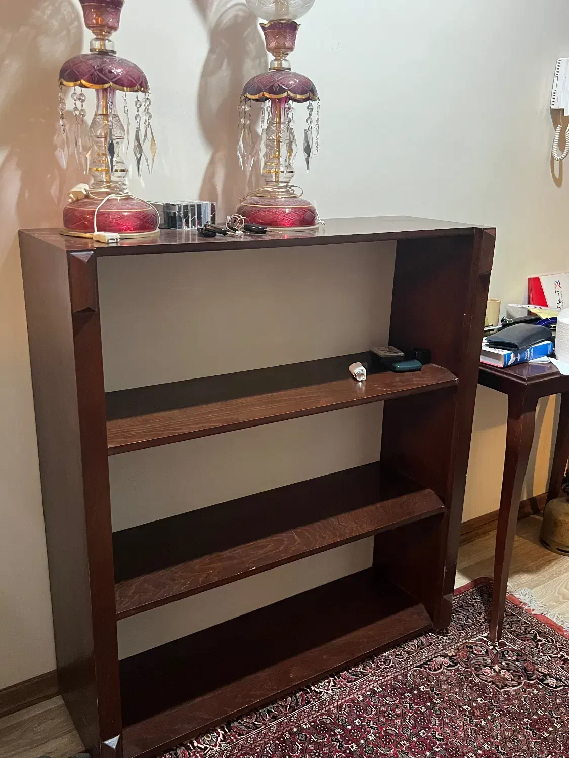 کتابخانه تمام چوب|کتابخانه، شلف، قفسه‌های دیواری|تهران, هروی|دیوار