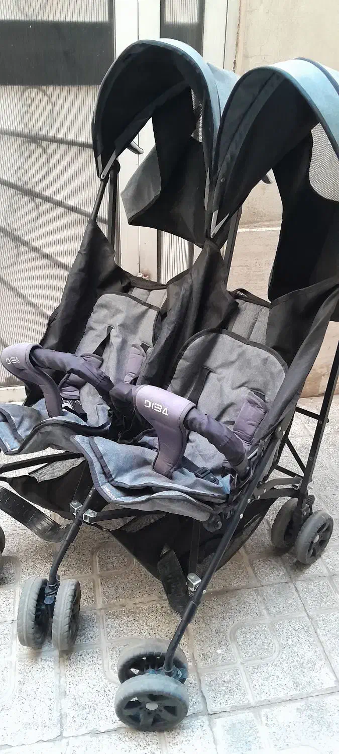 کالسکه دوقلو دلیجان مدل عصایی|کالسکه و لوازم جانبی|مشهد, عبادی|دیوار